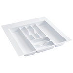 Rev-A-Shelf - Polymer Trim to Fit Drawer Insert Cutlery Organizer, White, 21.88"W - Rev-A-Shelf's drawer inserts are the best if you are looking for a custom look.  Why settle for a cutlery insert that just drops in your drawer and moves every time you open and close your drawer.  Create a custom fit by trimming to your exact size. Available in multiple sizes, colors and finishes.