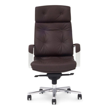 northland brown leather office chair