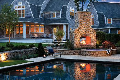 Mountain style pool photo in Boston