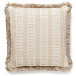 SCALAMANDRE - Lark Stripe 18X18 Pillow, Sand Dollar, 18" X 18" - Featuring luxury textiles from The House of Scalamandre, this pillow was thoughtfully curated by our design team and sewn together with care in the USA. Effortlessly incorporate a piece of our rich history and signature aesthetic into your home, and shop our pre-styled pillows, made for you!