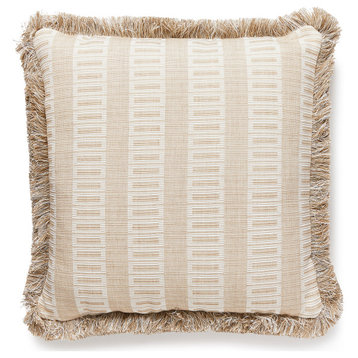 Lark Stripe 18X18 Pillow, Sand Dollar, 18" X 18"