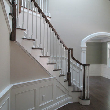 Staircase with Paneled Wainscot