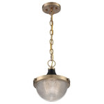 Nuvo Lighting - Nuvo Lighting 60/7059 Faro - 1 Light Small Pendant - Faro; 1 Light; Small Pendant Fixture; Burnished BrFaro 1 Light Small P Burnished Brass/Blac *UL Approved: YES Energy Star Qualified: n/a ADA Certified: n/a  *Number of Lights: Lamp: 1-*Wattage:60w A19 Medium Base bulb(s) *Bulb Included:No *Bulb Type:A19 Medium Base *Finish Type:Burnished Brass/Black
