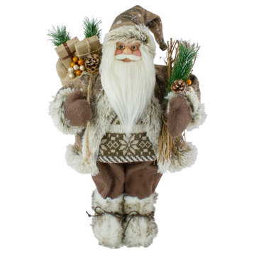 18" Standing Santa Christmas Figure With Presents