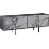 Ombre Sideboard - Gray, Black, Wood, Ash