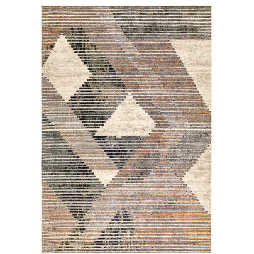 nuLOOM Adrienne Durable Abstract Contemporary Area Rug, Gray 8' 10"x12'