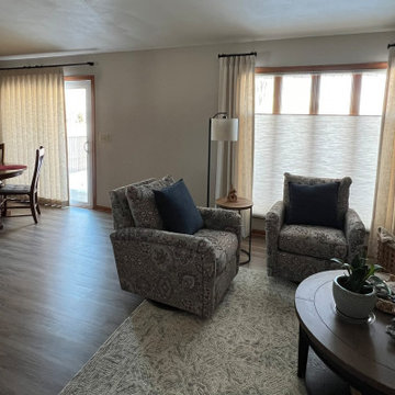 Elkhorn, WI- Pinch Pleated Drapery & Honeycomb Shades