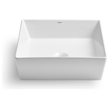 FLEX Vessel Sink, White, 15"x15"x5"