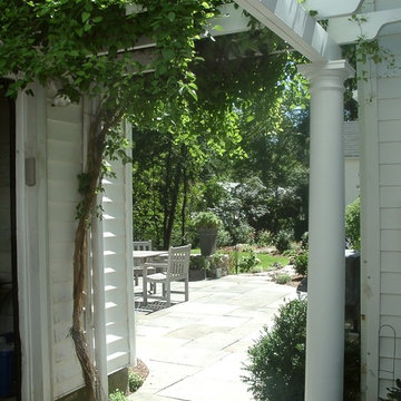 A garage pergola leads you to the terrace