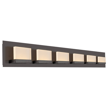 Kira Home Everett 48" 60W Integrated LED Bathroom / Light, Rectangular Acrylic