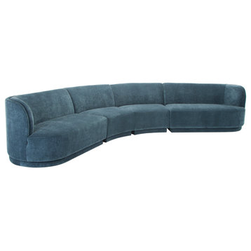 Yoon Eclipse Modular Sectional Chaise Right Nightshade Blue