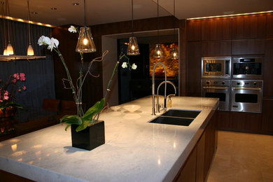Transitional kitchen in New York.