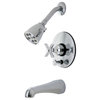 Kingston Brass VB86910ZX Millennium Tub and Shower Faucet, Polished Chrome