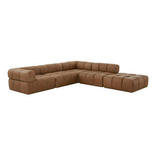 Divani Casa Everest Modern Brown Leather Modular Sectional Sofa Contemporary Sectional Sofas Divani Casa Everest Modern Brown Leather Modular Sectional Sofa Contemporary Sectional Sofas