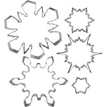 Snowflake Cookie Cutter 5-piece Set (Stainless) - CopperGifts.com