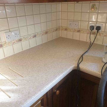 Removing Scratches from Corian Worktops in Cuddington