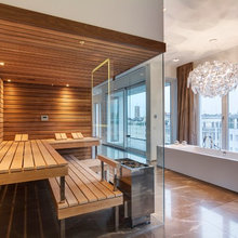 very modern sauna