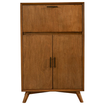 Flynn Large Bar Cabinet With Drop Down Tray, Acorn