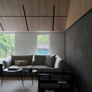 Contemporary Tennis Court Clubhouse