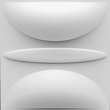 19 5/8"W x 19 5/8"H Saturn EnduraWall Decorative 3D Wall Panel, White