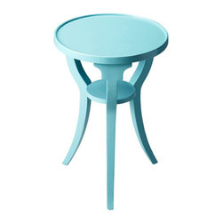 Round Blue End Table - Side Tables And End Tables