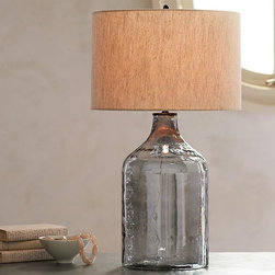 ALANA LUSTER GLASS JUG TABLE LAMP BASE - INDIGO - Products