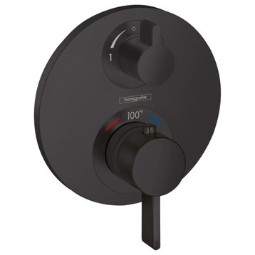 Hansgrohe 15758 Ecostat S Thermostatic Valve Trim Only - Matte Black