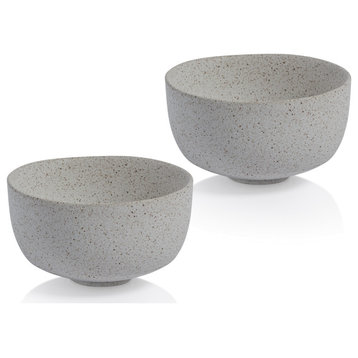 Carballo Small Ceramic Textured Bowls, Set of 2