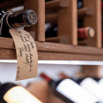 White American Oak Wine Cellar with Two Wine Rooms