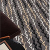 Transitional Geometric Pattern Gray /Black Wool/Silk Tufted Rug (2 x 3)