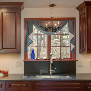 Classic Nashua Colonial Burgundy Kitchen