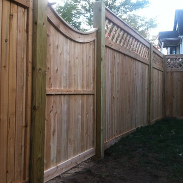 West Hartford | Cedar Tongue & Groove Lattice Top Estate Fence