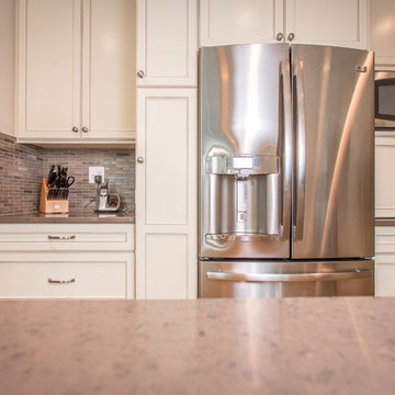 Transitional Gray & White Kitchen