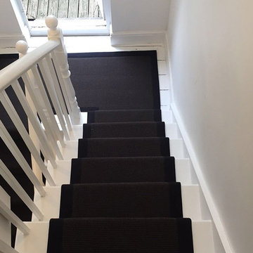 Black Carpet Runner to Stairs