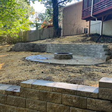 Retaining Wall and Fire Pit