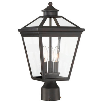 Ellijay 3-Light Outdoor Post Lantern, English Bronze