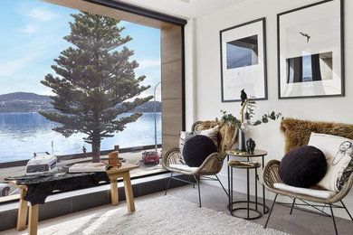 This is an example of a contemporary living room in Wellington.