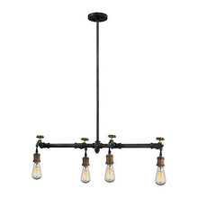 industrial tube chandelier