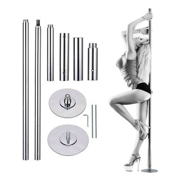 Gymax Professional Stripper Pole 45Mm Portable Adjustable Spinning Dance Pole