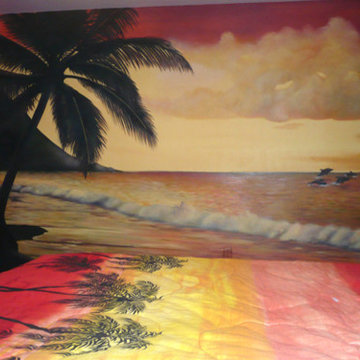 Sunset Beach wall mural by ML Murals michigan