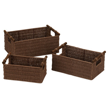 Decorative Woven Baskets 6 Pack