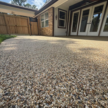 Natural Stone Resin Rock Patio & Outdoor Living Area- Houston, Tx