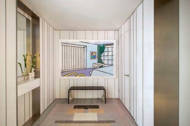Inspiration for a contemporary entryway remodel in Miami