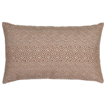 Elaine Smith Kanga Nutmeg Lumbar Sunbrella Pillow