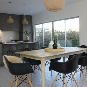 Basket Pendant with Scandinavian Modern Dining