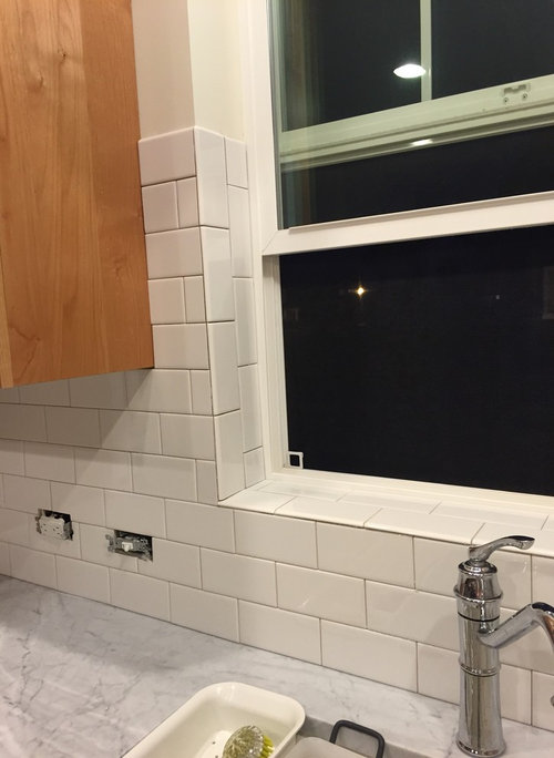 Does This Look Right Subway Backsplash, How To Do Subway Tiles