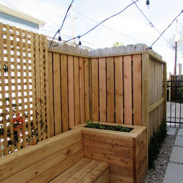 A Grass Alley Becomes a Relaxing Spot to Sit and Grow Herbs and Flower