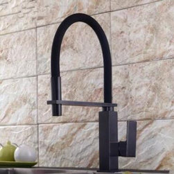 Brass New Designed Black Bronze Rotatable SPRING Mixer Kitchen Faucet F0165B - Kitchen Faucets