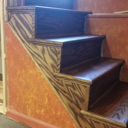 STAINED OAK STAIRS - Hardwood Flooring