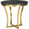 Aurora Side Table, Black, Gold